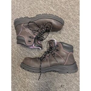 Avenger Work Boots Women Steel‎ Toe Waterproof EH PR Size 10 Wide Brown